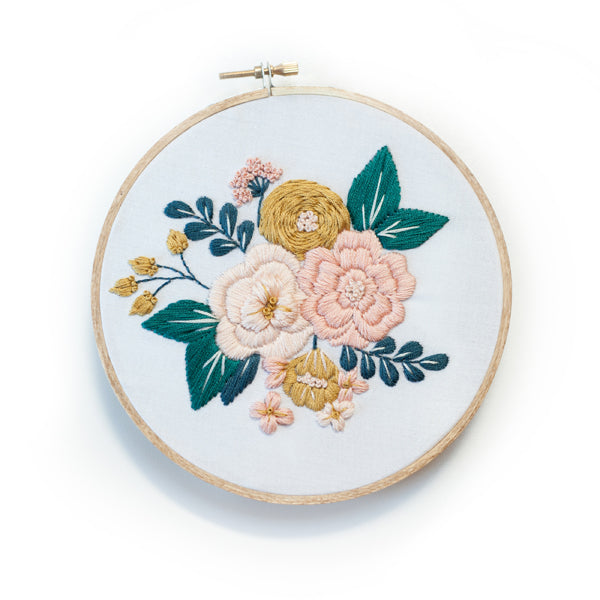 Flowers Embroidery Kit for Beginners