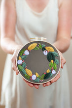 Load image into Gallery viewer, Gray Floral Needlepoint Kit
