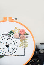 Load image into Gallery viewer, Embroidery Pattern Vintage Camera
