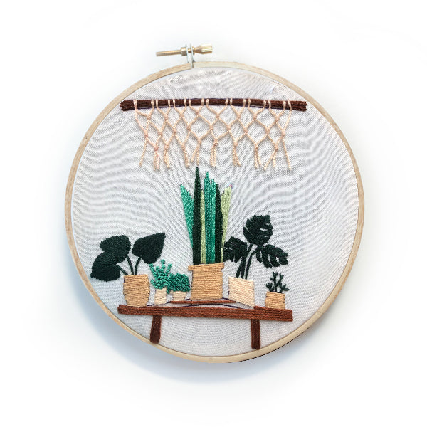 Mid Century Modern Embroidery Kit for Beginners