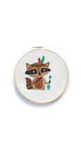 Load image into Gallery viewer, Raccoon Embroidery Kit
