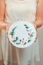 Load image into Gallery viewer, White Flowers Embroidery Kit
